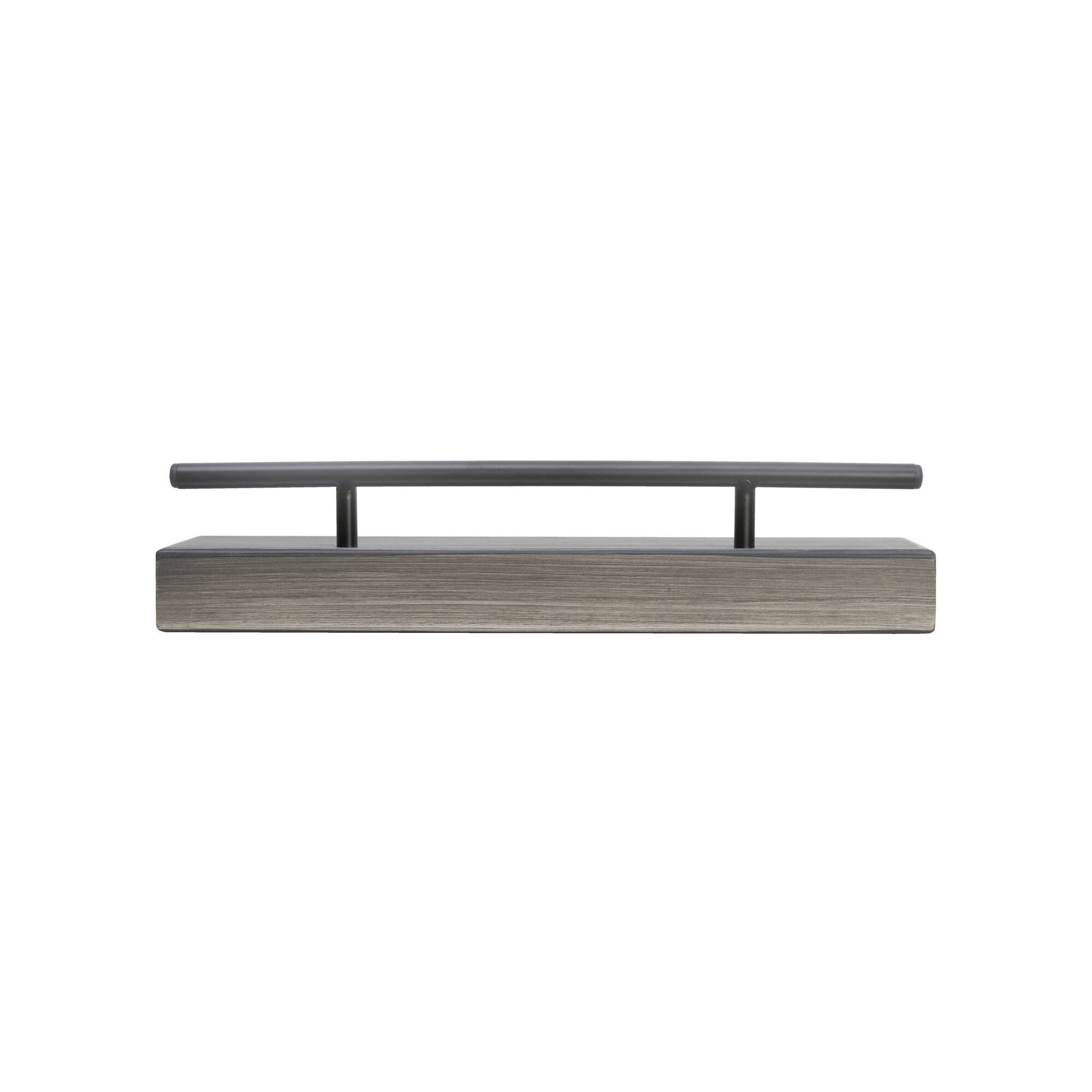 Melannco MDF & Metal Railing 24" Shelf